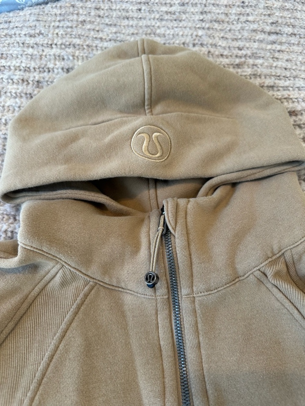 lululemon athletica women’s scuba Brown Hooded Half-Zip Sweatshirt XS/S - Picture 2 of 4